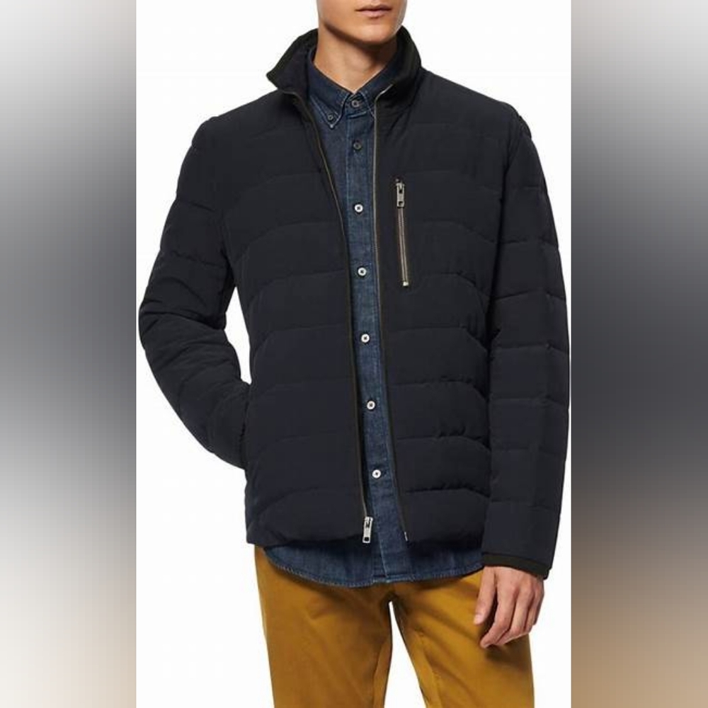 Marc New York Men's Carlisle Stretch Packable Moto Jacket - Ink